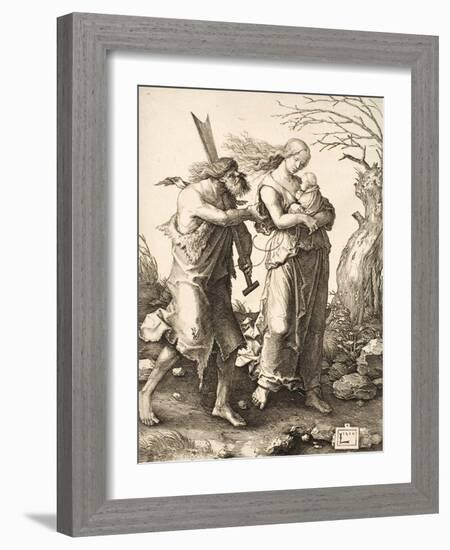 The Expulsion from Paradise, 1510-Lucas van Leyden-Framed Giclee Print