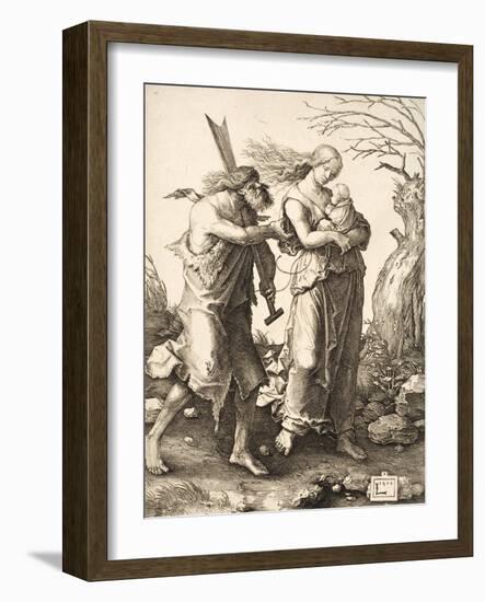 The Expulsion from Paradise, 1510-Lucas van Leyden-Framed Giclee Print