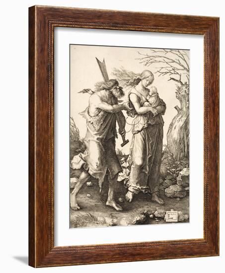 The Expulsion from Paradise, 1510-Lucas van Leyden-Framed Giclee Print