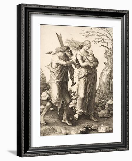 The Expulsion from Paradise, 1510-Lucas van Leyden-Framed Giclee Print