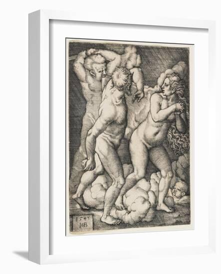 The Expulsion from Paradise, 1543-Hans Sebald Beham-Framed Giclee Print