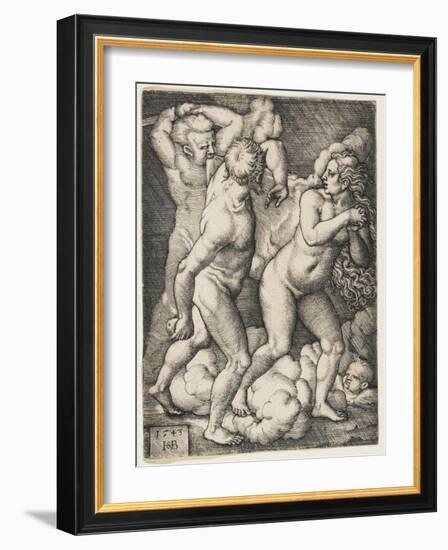 The Expulsion from Paradise, 1543-Hans Sebald Beham-Framed Giclee Print