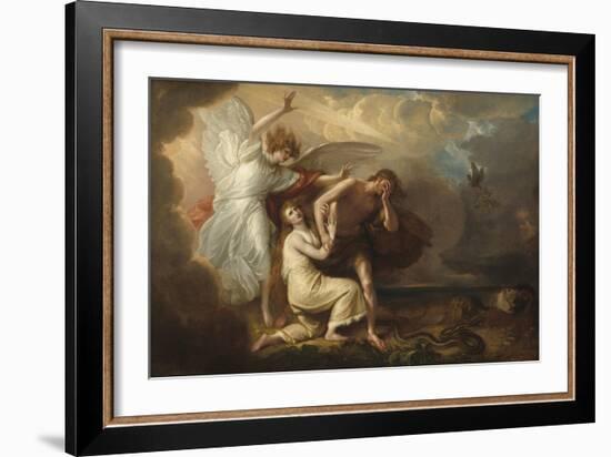 The Expulsion of Adam and Eve from Paradise, 1791-Benjamin West-Framed Art Print