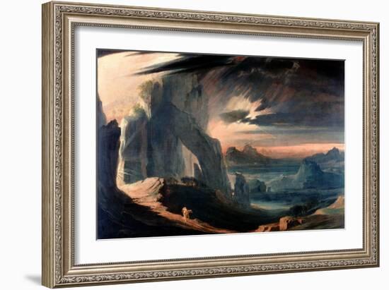 The Expulsion of Adam and Eve from Paradise, 1823-27-John Martin-Framed Giclee Print