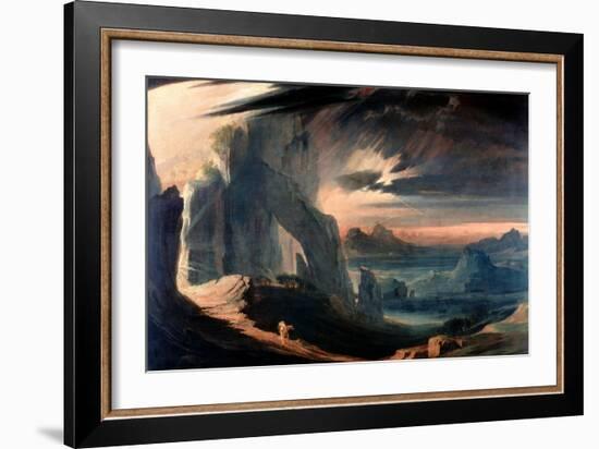 The Expulsion of Adam and Eve from Paradise, 1823-27-John Martin-Framed Giclee Print