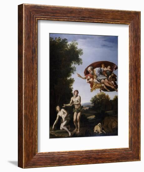 The Expulsion of Adam and Eve-Domenichino-Framed Giclee Print