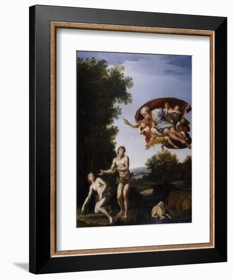The Expulsion of Adam and Eve-Domenichino-Framed Giclee Print
