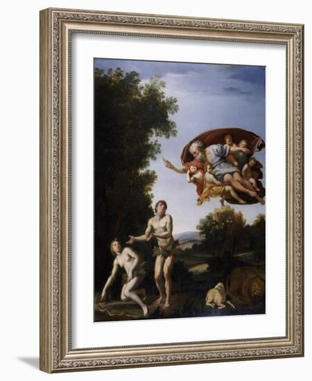 The Expulsion of Adam and Eve-Domenichino-Framed Giclee Print