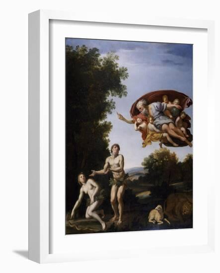 The Expulsion of Adam and Eve-Domenichino-Framed Giclee Print