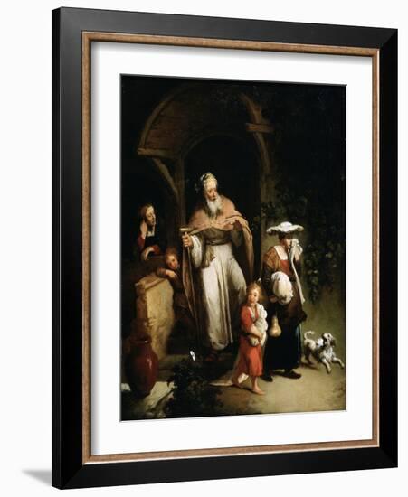 The Expulsion of Hagar, 18th Century-null-Framed Giclee Print