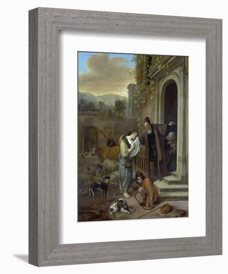 The Expulsion of Hagar, around 1655-57-Jan Steen-Framed Giclee Print