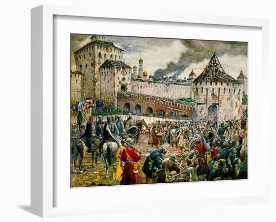 The Expulsion of Polish Invaders from the Moscow Kremlin, 1612-Ernest Ernestovich Lissner-Framed Giclee Print