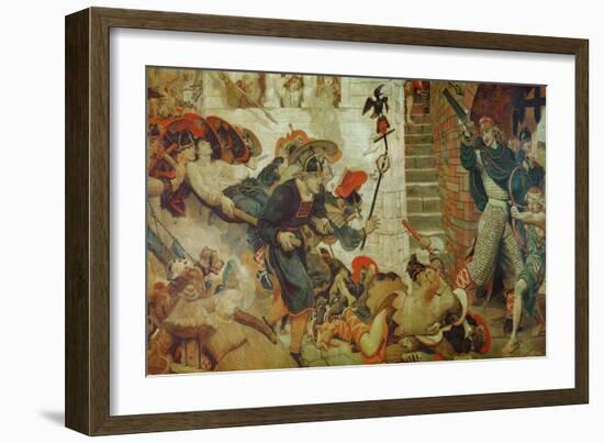 The Expulsion of the Danes from Manchester, 920 AD-Ford Madox Brown-Framed Giclee Print