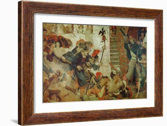 The Expulsion of the Danes from Manchester, 920 AD-Ford Madox Brown-Framed Giclee Print