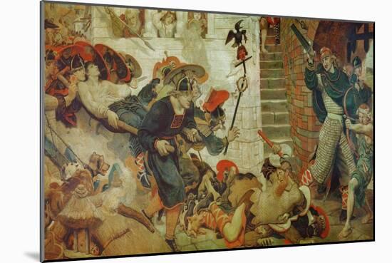 The Expulsion of the Danes from Manchester, 920 AD-Ford Madox Brown-Mounted Giclee Print