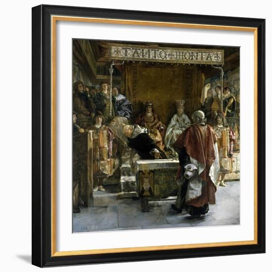 The Expulsion of the Jews from Spain (in the year 1492), 1889-Emilio Sala Frances-Framed Giclee Print