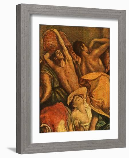 'The Expulsion of the Moneylenders from the Temple', c1600, (1938)-El Greco-Framed Giclee Print