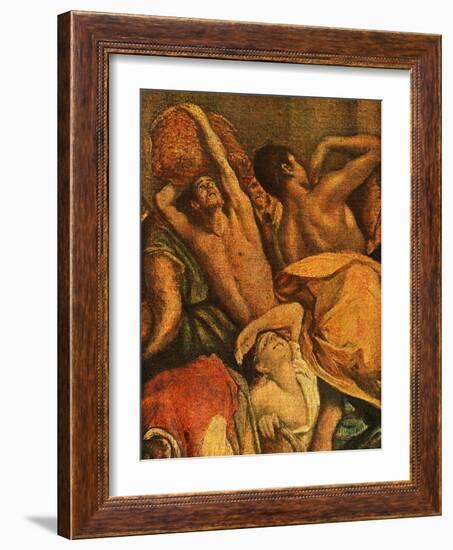 'The Expulsion of the Moneylenders from the Temple', c1600, (1938)-El Greco-Framed Giclee Print