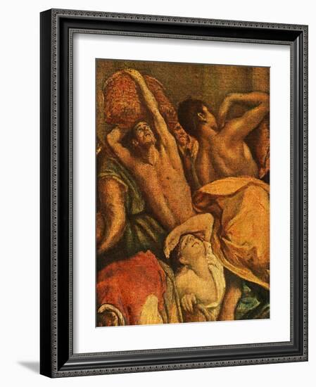 'The Expulsion of the Moneylenders from the Temple', c1600, (1938)-El Greco-Framed Giclee Print