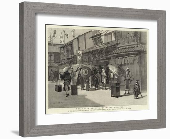 The Exterior of a Japanese Theatre-Charles Edwin Fripp-Framed Giclee Print