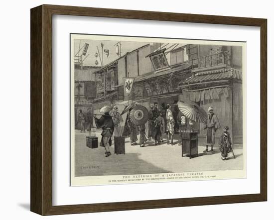 The Exterior of a Japanese Theatre-Charles Edwin Fripp-Framed Giclee Print