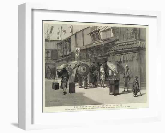 The Exterior of a Japanese Theatre-Charles Edwin Fripp-Framed Giclee Print