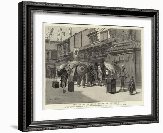 The Exterior of a Japanese Theatre-Charles Edwin Fripp-Framed Giclee Print