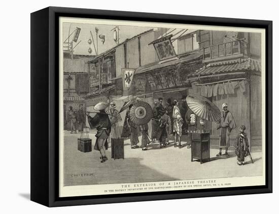 The Exterior of a Japanese Theatre-Charles Edwin Fripp-Framed Premier Image Canvas