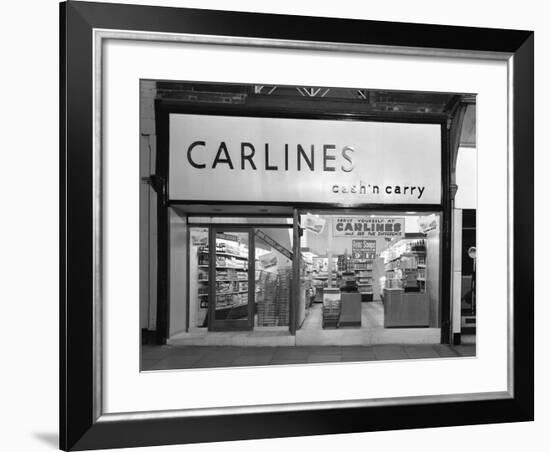 The Exterior of Carlines Self Service Store, Mexborough, South Yorkshire, 1960-Michael Walters-Framed Photographic Print