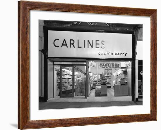 The Exterior of Carlines Self Service Store, Mexborough, South Yorkshire, 1960-Michael Walters-Framed Photographic Print