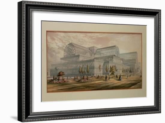 The Exterior of Crystal Palace, Sydenham-George Baxter-Framed Giclee Print