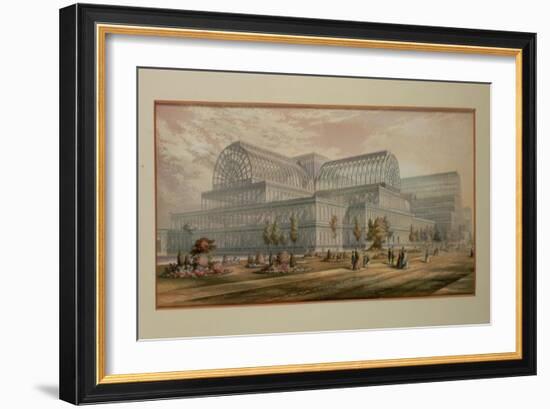 The Exterior of Crystal Palace, Sydenham-George Baxter-Framed Giclee Print