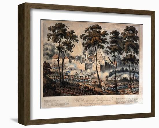 The Exterior of Hougoumont at the Commencement of the Battle of Waterloo, 18th June 1815,…-null-Framed Giclee Print