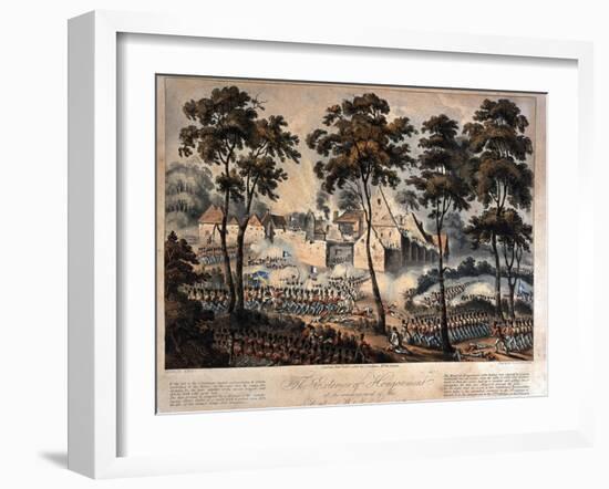 The Exterior of Hougoumont at the Commencement of the Battle of Waterloo, 18th June 1815,…-null-Framed Giclee Print