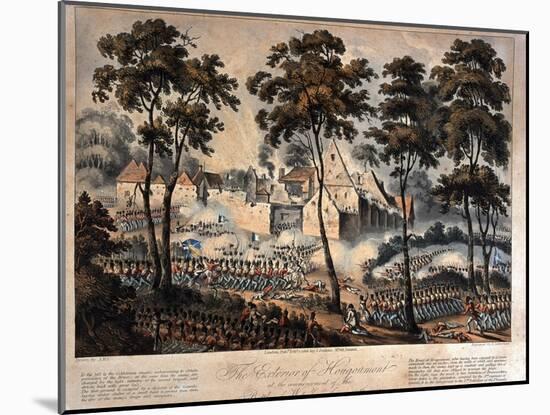 The Exterior of Hougoumont at the Commencement of the Battle of Waterloo, 18th June 1815,…-null-Mounted Giclee Print