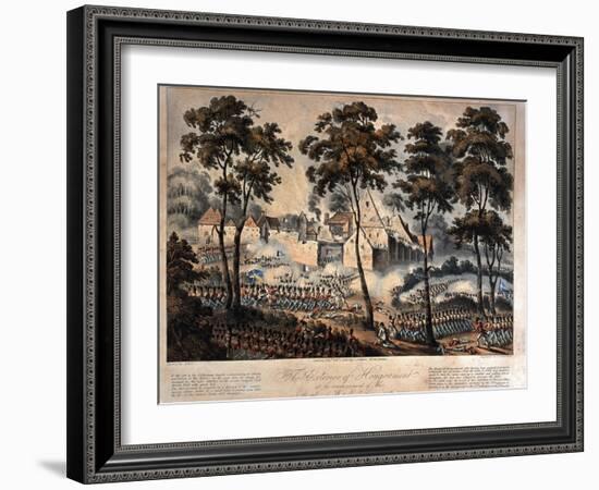 The Exterior of Hougoumont at the Commencement of the Battle of Waterloo, 18th June 1815,…-null-Framed Giclee Print