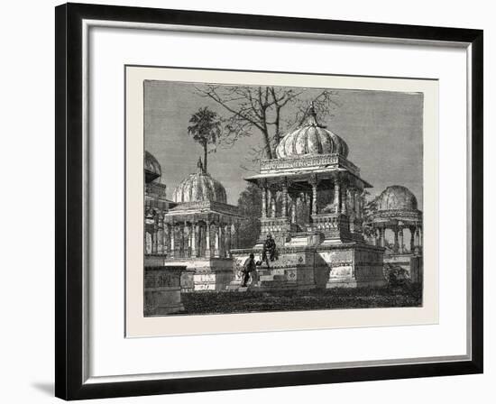 The Exterior of the Cemetery of Mara Sati, at Ahar, Near Oodeypore, India-null-Framed Giclee Print