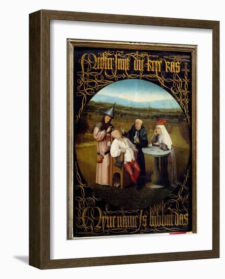 The Extraction of the Stone of Folie. Painting by Hieronymus Van Aeken (Aken) Dit Jerome Bosch (145-Hieronymus Bosch-Framed Giclee Print