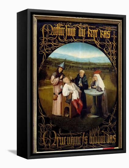 The Extraction of the Stone of Folie. Painting by Hieronymus Van Aeken (Aken) Dit Jerome Bosch (145-Hieronymus Bosch-Framed Premier Image Canvas