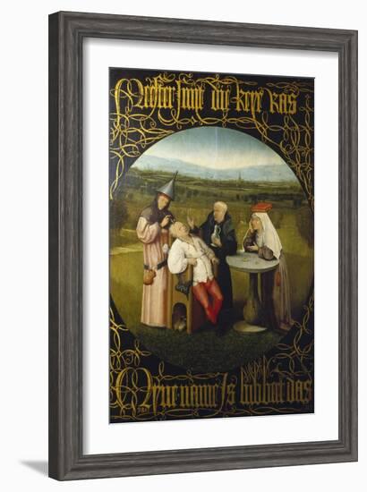 The Extraction of the Stone of Madness (The Cure of Folly), ca. 1490-Hieronymus Bosch-Framed Giclee Print