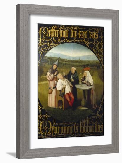 The Extraction of the Stone of Madness (The Cure of Folly), ca. 1490-Hieronymus Bosch-Framed Giclee Print