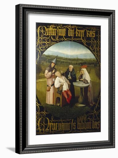 The Extraction of the Stone of Madness (The Cure of Folly), ca. 1490-Hieronymus Bosch-Framed Giclee Print