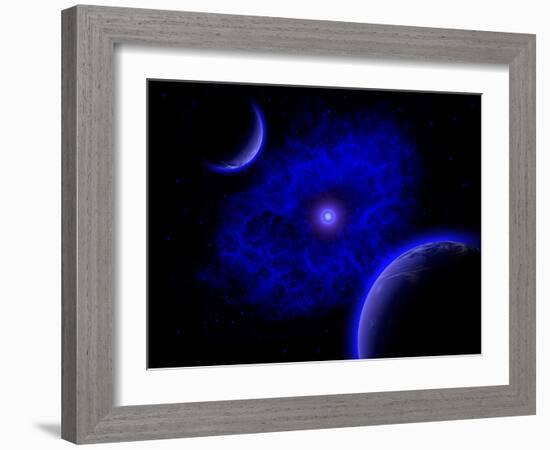 The Eye of a Nebula, a Star at the Center of a Gaseous Nebula-Stocktrek Images-Framed Art Print