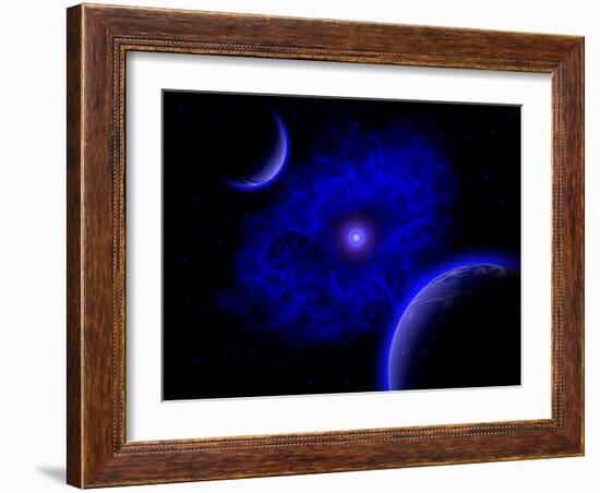 The Eye of a Nebula, a Star at the Center of a Gaseous Nebula-Stocktrek Images-Framed Art Print