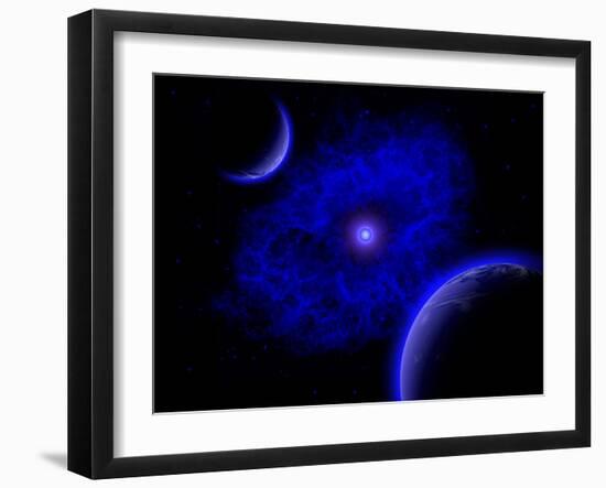 The Eye of a Nebula, a Star at the Center of a Gaseous Nebula-Stocktrek Images-Framed Art Print