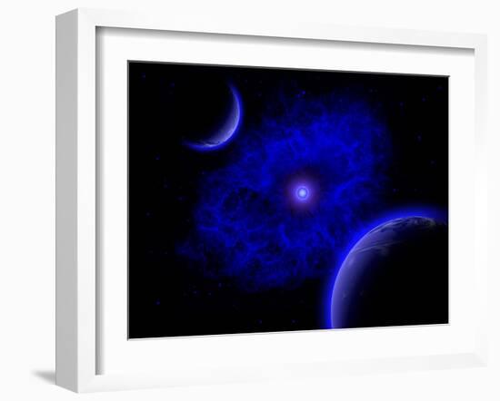 The Eye of a Nebula, a Star at the Center of a Gaseous Nebula-Stocktrek Images-Framed Art Print