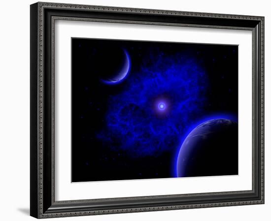 The Eye of a Nebula, a Star at the Center of a Gaseous Nebula-Stocktrek Images-Framed Art Print