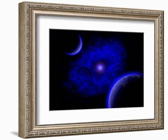 The Eye of a Nebula, a Star at the Center of a Gaseous Nebula-Stocktrek Images-Framed Art Print