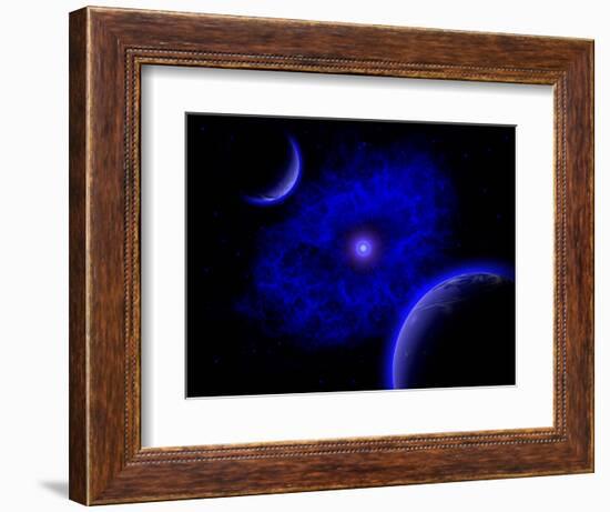 The Eye of a Nebula, a Star at the Center of a Gaseous Nebula-Stocktrek Images-Framed Art Print