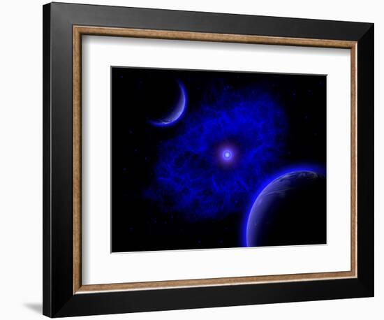 The Eye of a Nebula, a Star at the Center of a Gaseous Nebula-Stocktrek Images-Framed Art Print